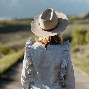 WESTERN RANGE Romantic Cowgirl Ruffle Blouse *Yellowstone* Jackson Hole